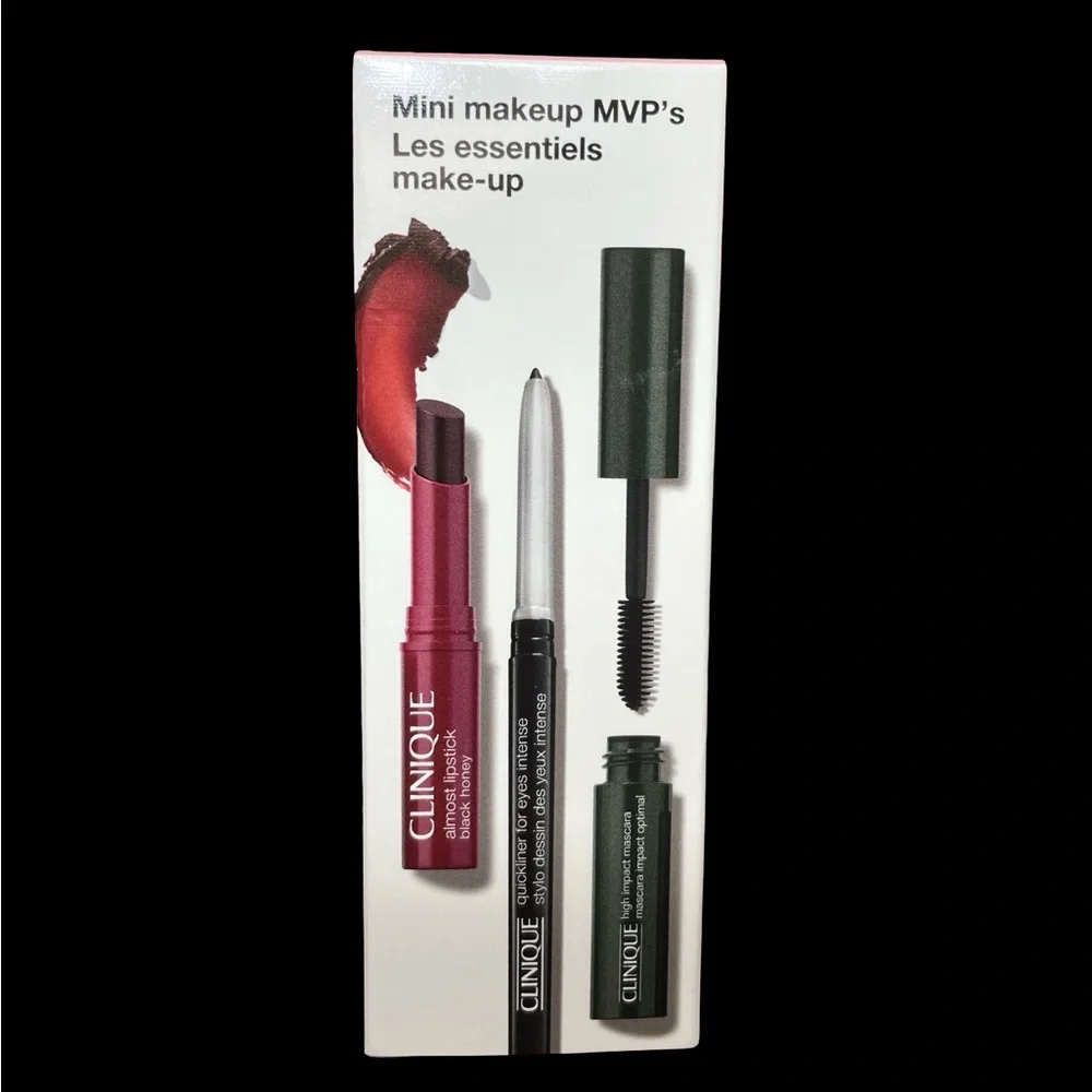 Clinique Mini makeup MVPs Les essentiels lipstick eyeliner mascara fan favorites - Picture 2 of 13
